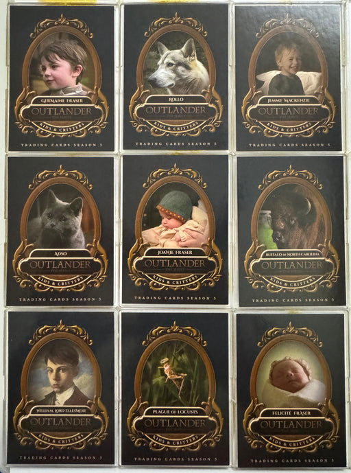 2023 Outlander Season 5 Kids & Critters Insert Card Set KC1-KC9 Cryptozoic   - TvMovieCards.com