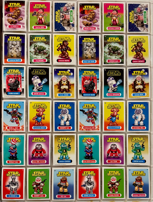 Star Warped Kids Series 1 & 2 (36) Sticker Card Set Mark Pingitore Parody GPK - TvMovieCards.com