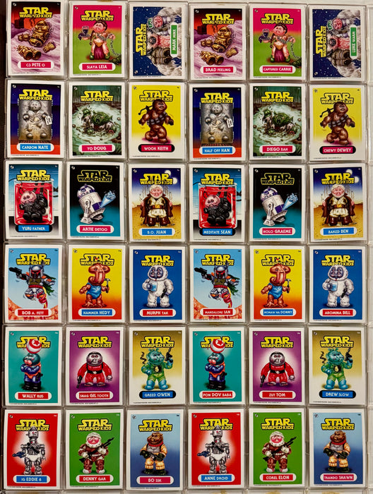 Star Warped Kids Series 1 & 2 (36) Sticker Card Set Mark Pingitore Parody GPK - TvMovieCards.com