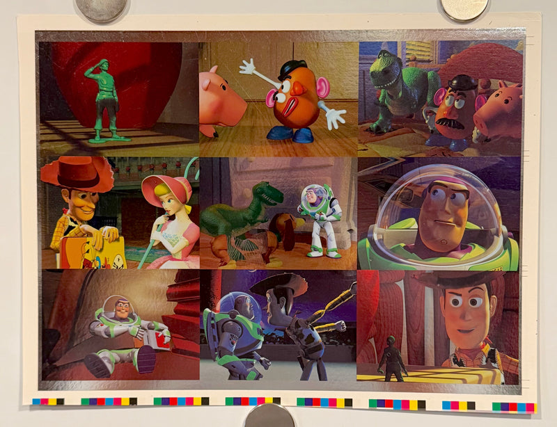 1995 Toy Story Series 1 Disney Movie Foil Card Set F1-F9 Uncut Sheet of 9
