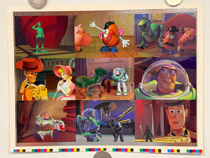 1995 Toy Story Series 1 Disney Movie Foil Card Set F1-F9 Uncut Sheet of 9