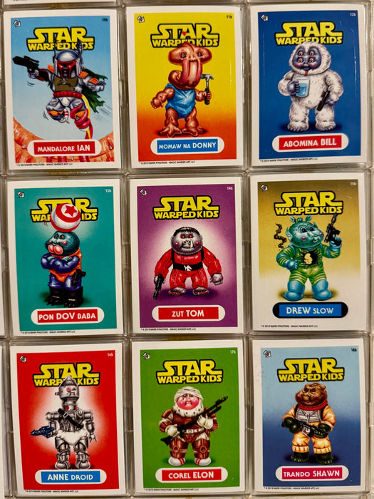 Star Warped Kids Series 1 & 2 (36) Sticker Card Set Mark Pingitore Parody GPK - TvMovieCards.com