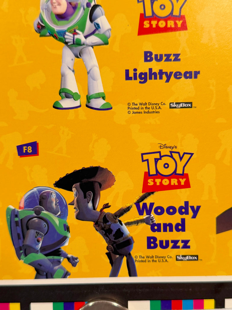 1995 Toy Story Series 1 Disney Movie Foil Card Set F1-F9 Uncut Sheet of 9