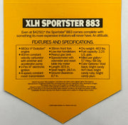 1989 Harley Davidson XLH Sportster 883 Handlebar Dealer Hang Tag   - TvMovieCards.com