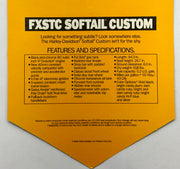 1989 Harley Davidson FXSTC Softail Custom Handlebar Dealer Hang Tag   - TvMovieCards.com