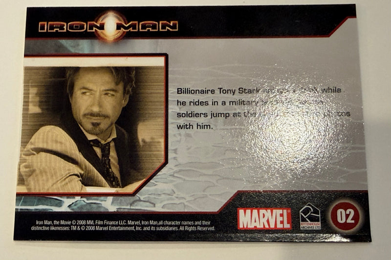 (4) 2008 Iron Man Movie #2 Trading Card - Billionaire Tony Stark Robert Downey Jr