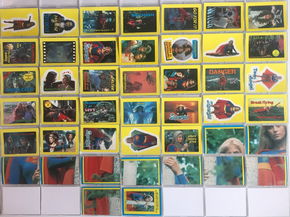 Supergirl Movie Vintage Sticker Card Set 44 Sticker Cards Topps 1984   - TvMovieCards.com