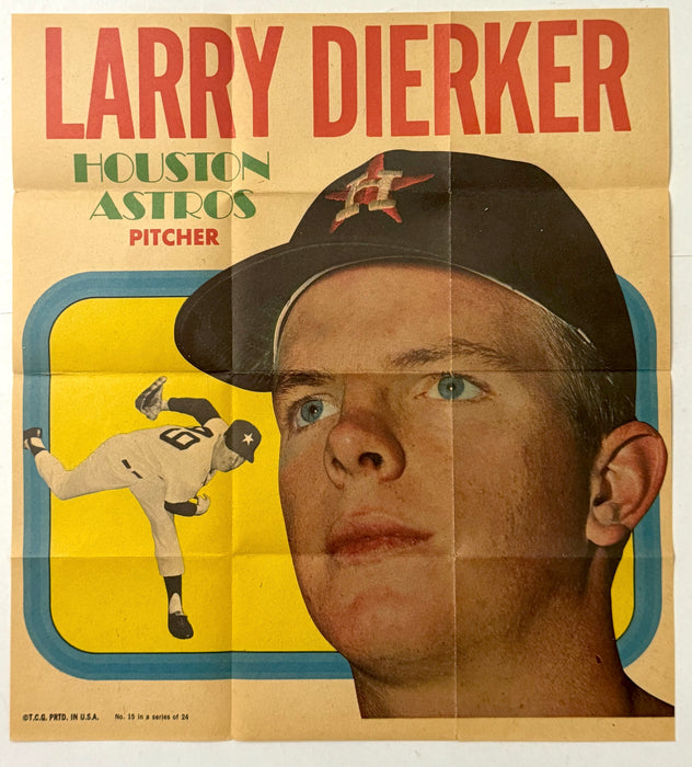 1970 Topps Baseball POSTER Inserts You Pick Singles *Finish Your Set* 15 Larry Dierker  - TvMovieCards.com