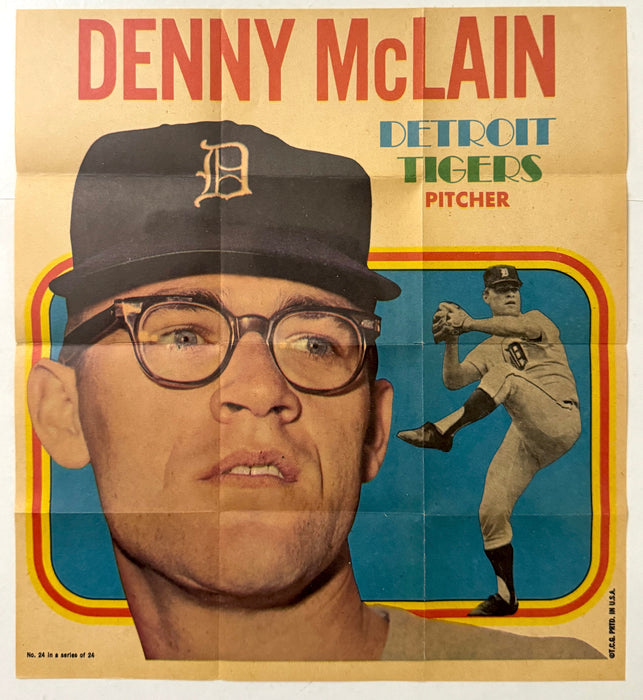 1970 Topps Baseball POSTER Inserts You Pick Singles *Finish Your Set* 24 Denny McLain  - TvMovieCards.com