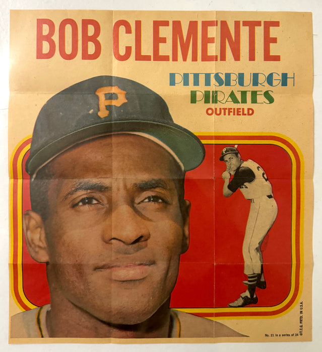 1970 Topps Baseball POSTER Inserts You Pick Singles *Finish Your Set* 21 Bob Clemente  - TvMovieCards.com