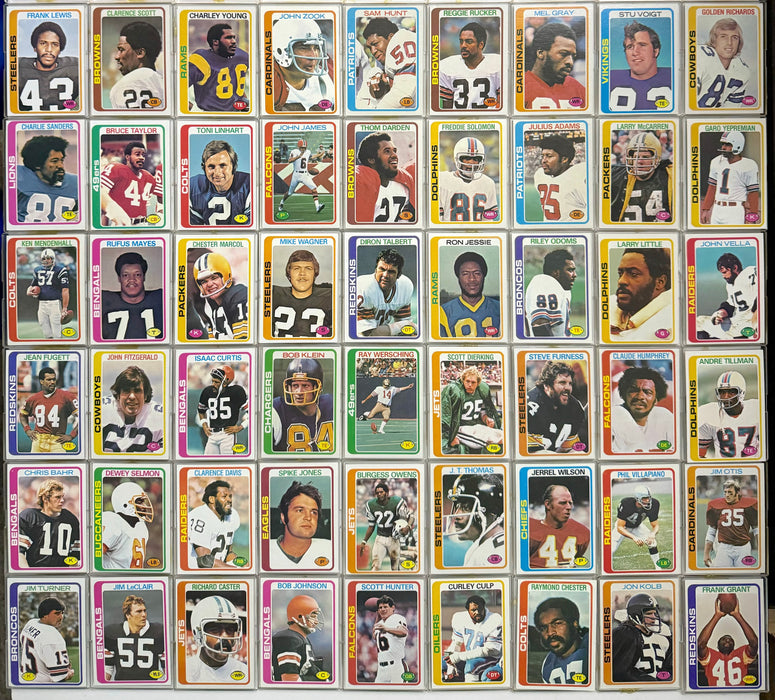 1978 Topps Football Trading Card Starter Set Lot of 54 Cards VG/EX   - TvMovieCards.com