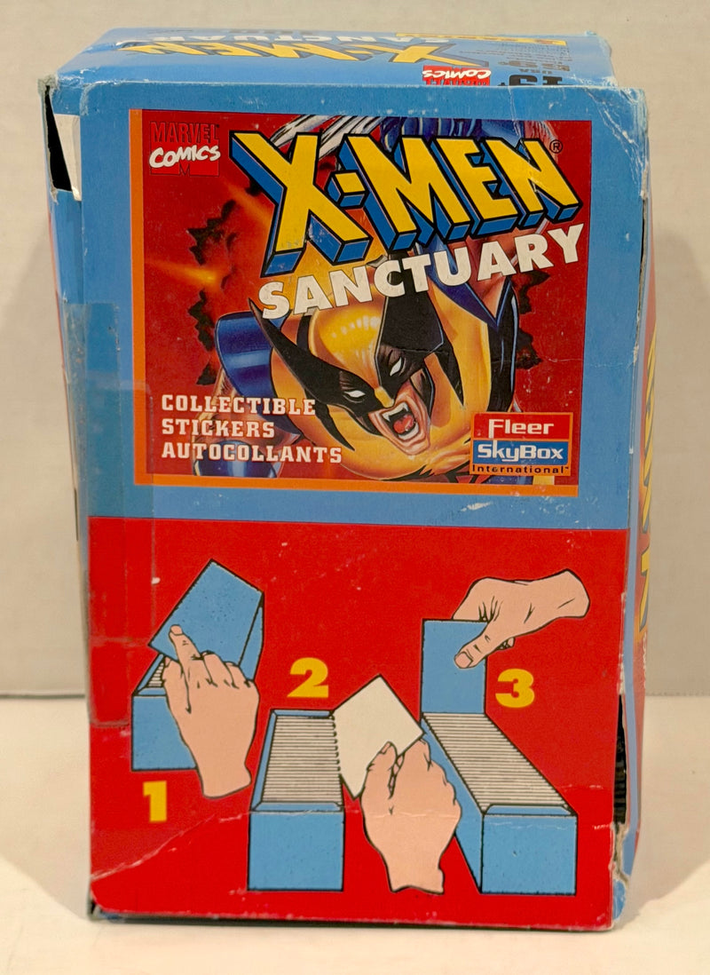 1996 Marvel X-Men Sanctuary Album Sticker Box 100 Packs Sealed Skybox Fleer