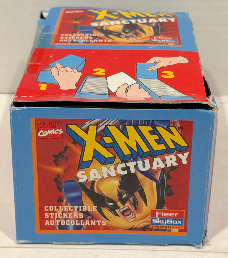 1996 Marvel X-Men Sanctuary Album Sticker Box 100 Packs Sealed Skybox Fleer