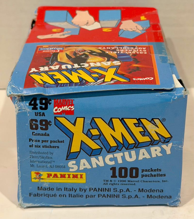 1996 Marvel X-Men Sanctuary Album Sticker Box 100 Packs Sealed Skybox Fleer