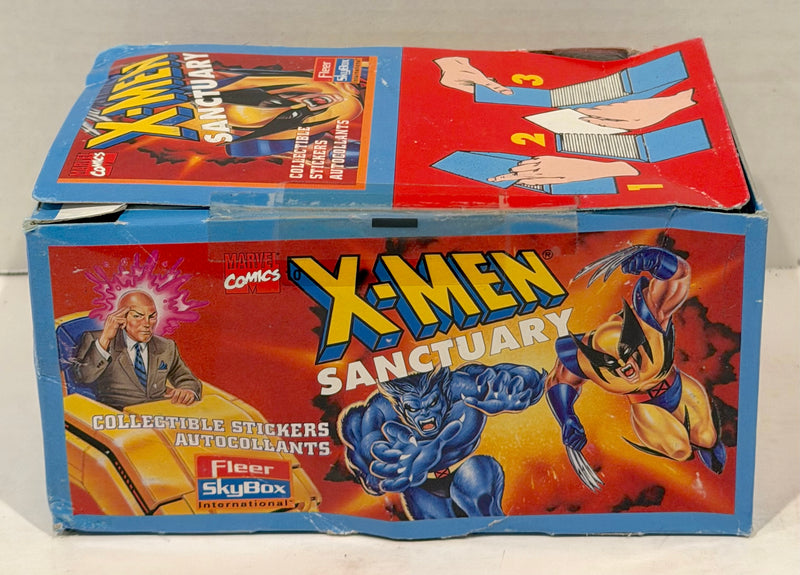 1996 Marvel X-Men Sanctuary Album Sticker Box 100 Packs Sealed Skybox Fleer