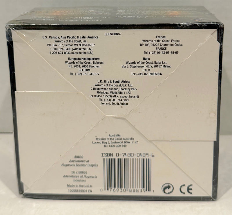 Harry Potter TCG WOTC Adventures at Hogwarts Sealed 36 Pack Booster Box