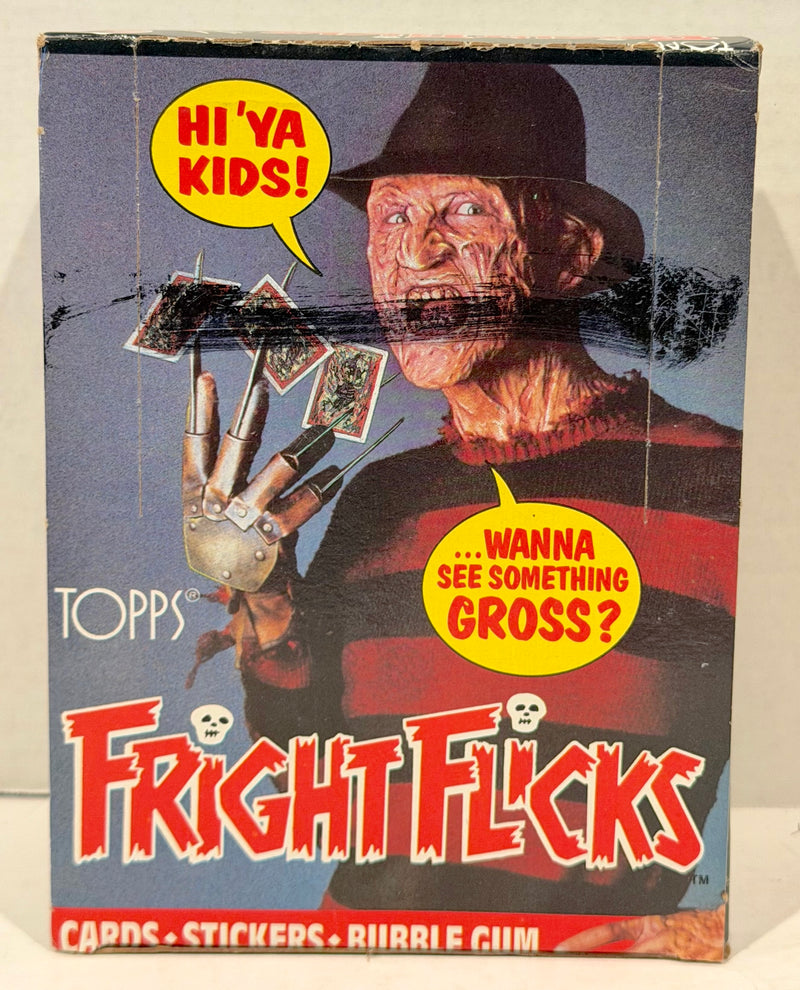 1988 Fright Flicks Vintage FULL 36 Pack Trading Card Wax Box Topps
