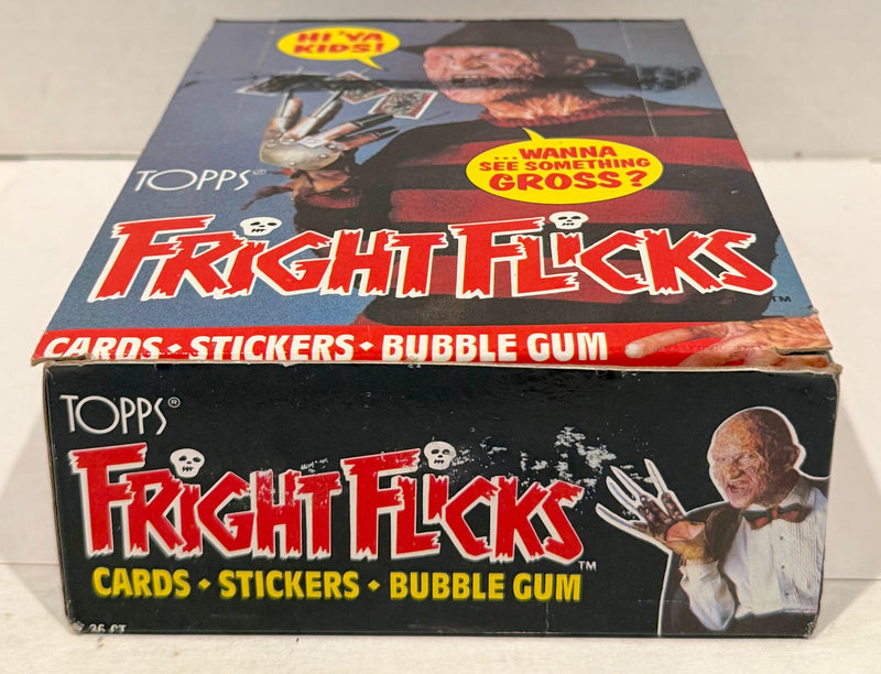 1988 Fright Flicks Vintage FULL 36 Pack Trading Card Wax Box Topps