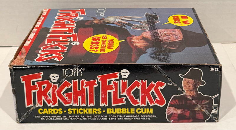 1988 Fright Flicks Vintage FULL 36 Pack Trading Card Wax Box Topps