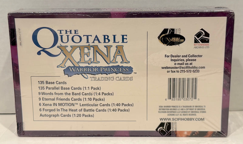 2003 The Quotable Xena Warrior Princess Trading Card Box Sealed 40 Packs
