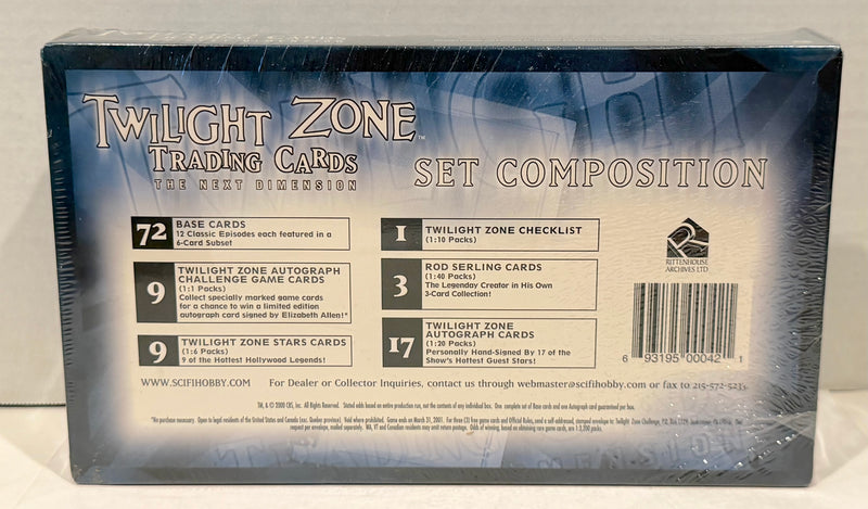 Twilight Zone The Next Dimension Series 2 Trading Card Box Rittenhouse 40 Packs