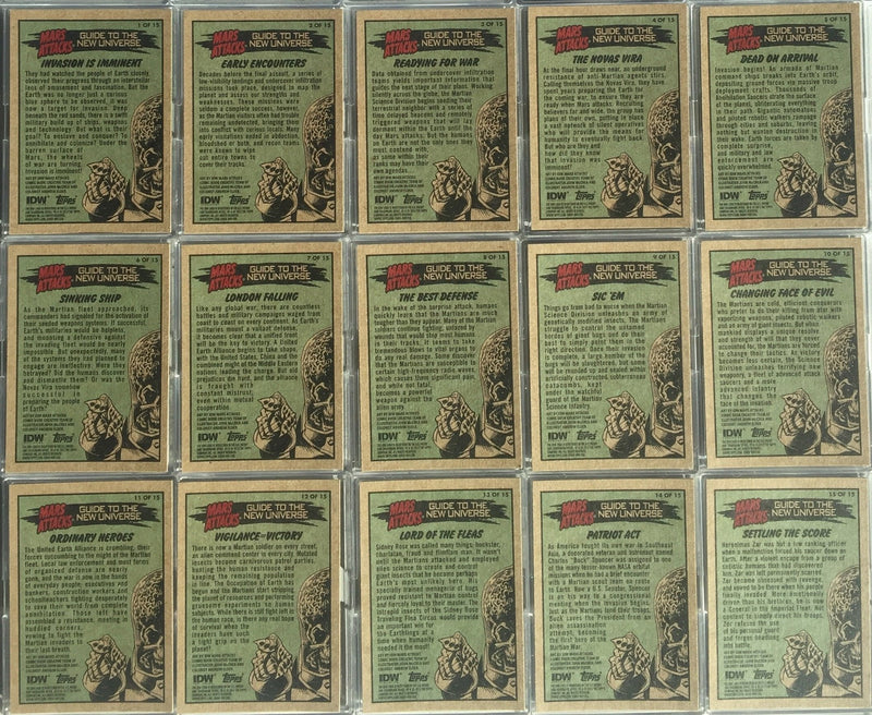 Mars Attacks Guide to the New Universe Chase Card Set 15 Cards Topps 2012   - TvMovieCards.com