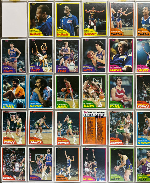 1981 Topps Basketball West Trading Card Set 43/44 #67-110 VG/EX No Magic   - TvMovieCards.com