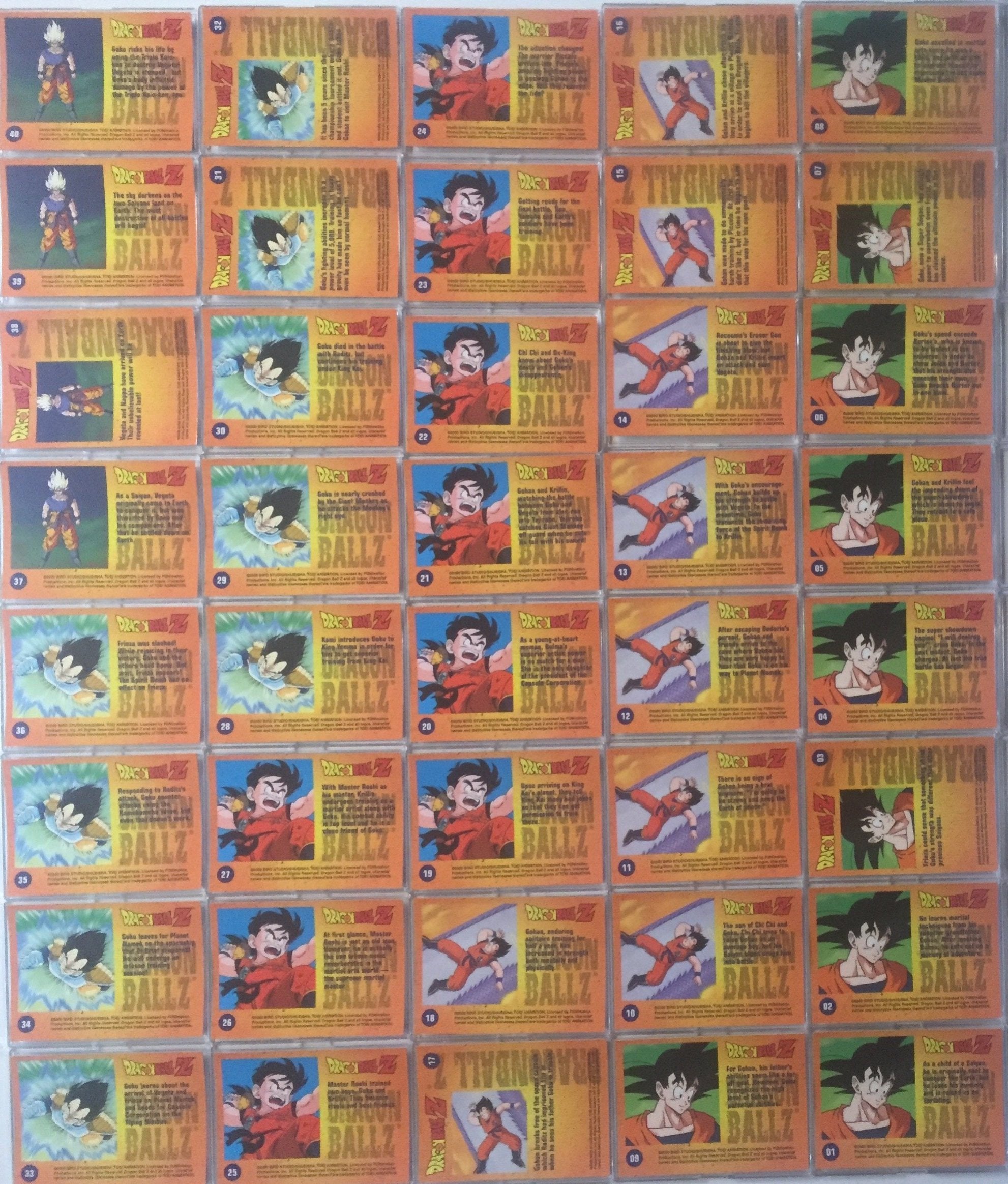 Dragon Ball Z Chromium Archive Edition Base Card Set 80 Cards