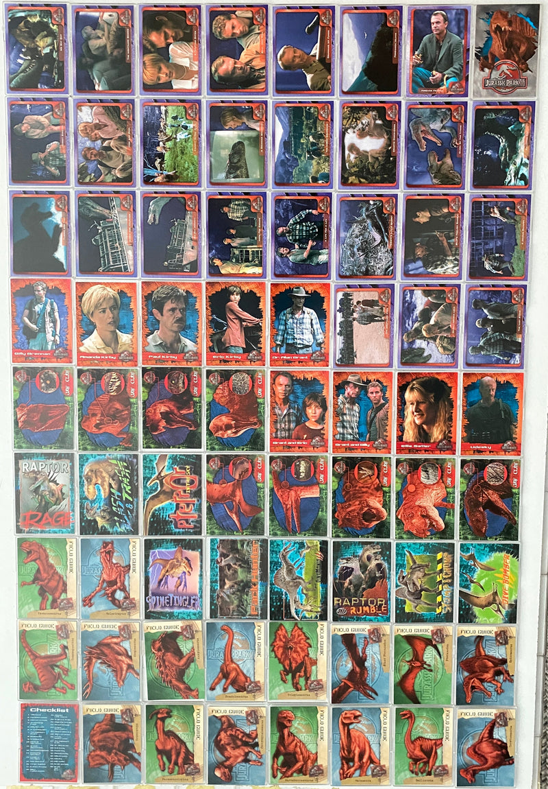 Jurassic Park 3 III Base Trading Card Set of 72 Cards Inkworks 2001 + 3D Specs   - TvMovieCards.com