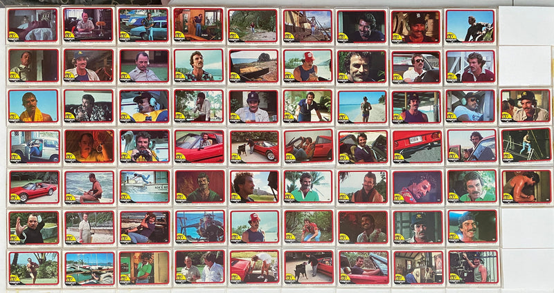 1983 Donruss Magnum P.I. Complete Base Set 66 Cards #1-66 Tom Selleck Vintage NM - TvMovieCards.com