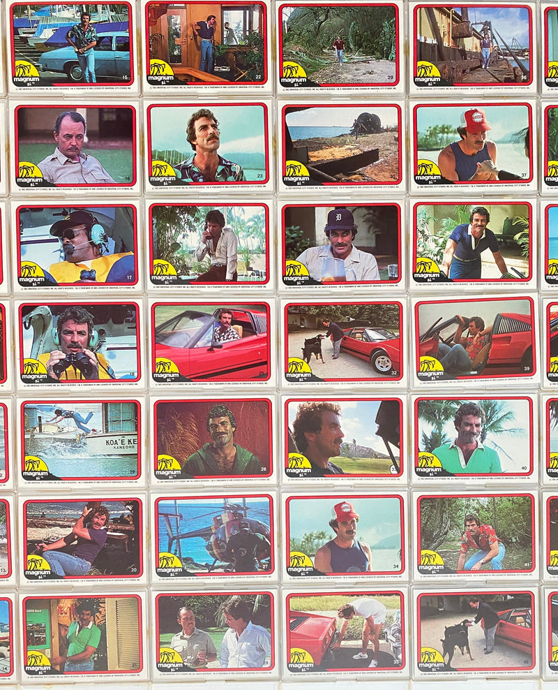 1983 Donruss Magnum P.I. Complete Base Set 66 Cards #1-66 Tom Selleck Vintage NM - TvMovieCards.com