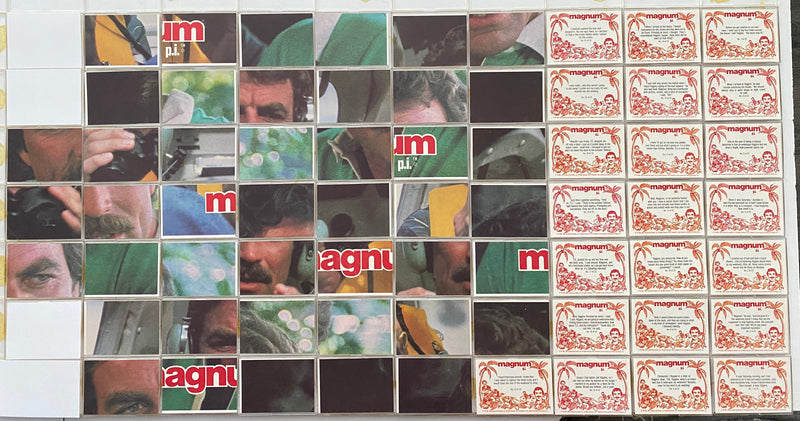 1983 Donruss Magnum P.I. Complete Base Set 66 Cards #1-66 Tom Selleck Vintage NM - TvMovieCards.com
