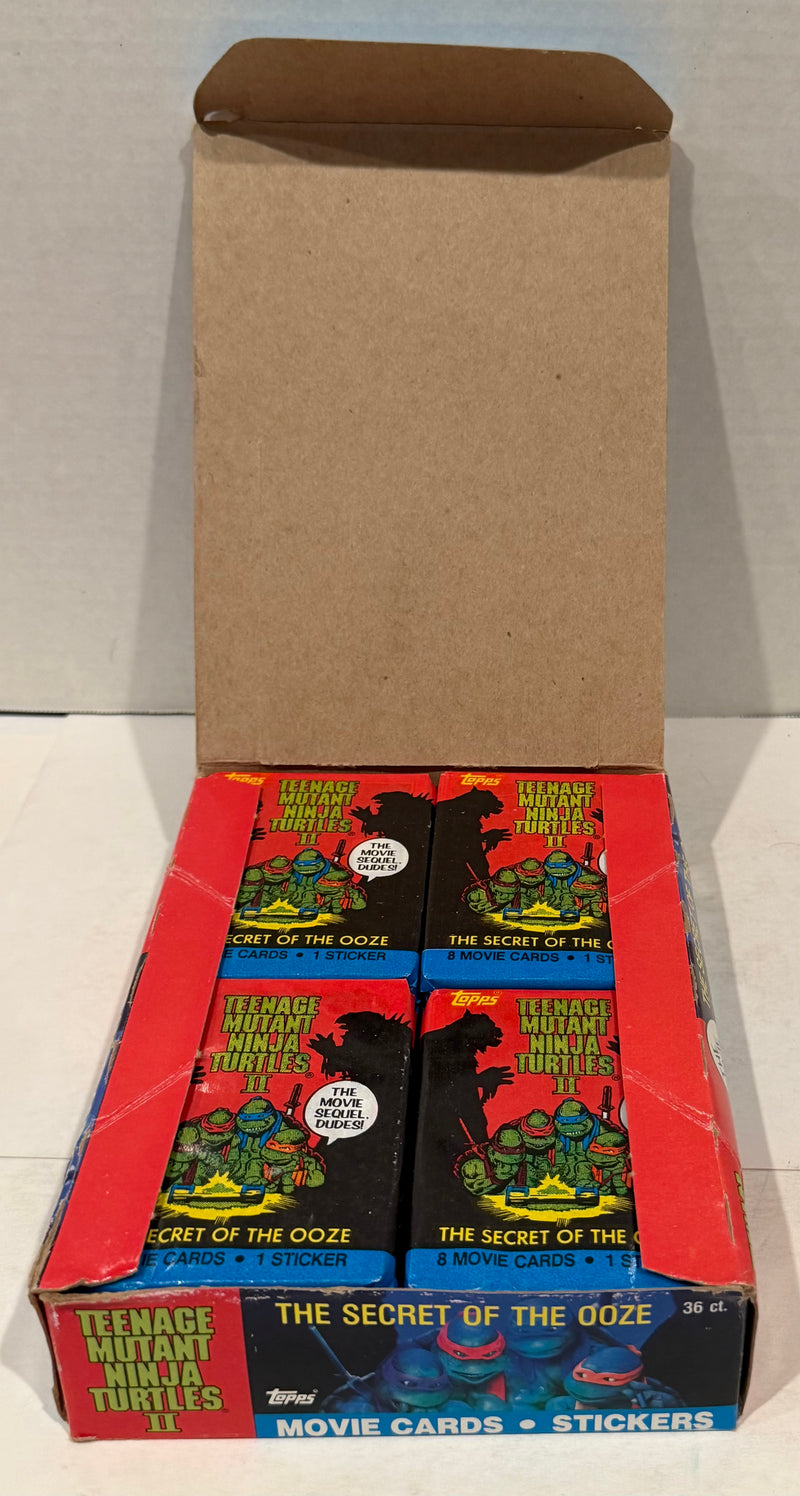 Teenage Mutant Ninja Turtles Movie II Series 2 Card Box Secret of the Ooze Topps