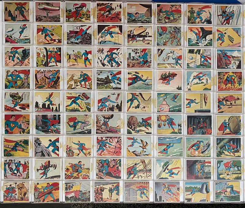 1941 Superman Gum 1984 Reprint Complete Trading Card Set of 72 Blony Gum   - TvMovieCards.com