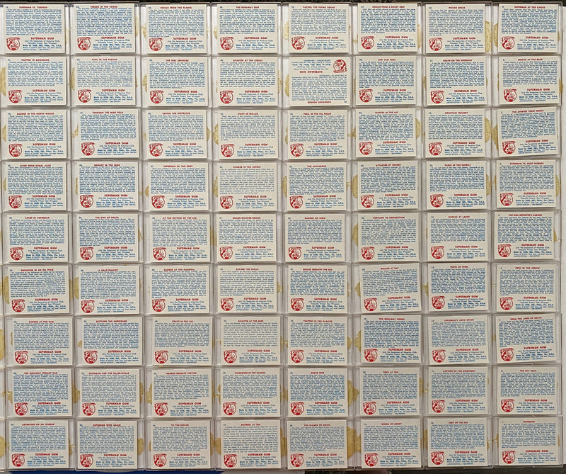 1941 Superman Gum 1984 Reprint Complete Trading Card Set of 72 Blony Gum   - TvMovieCards.com