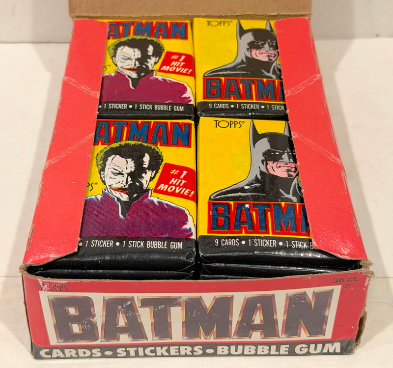 Batman Movie Series 1 Vintage Trading Wax Trading Card Box 36 Packs Topps 1989