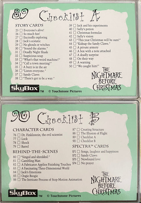 Nightmare Before Christmas Trading Card Set of 90 Cards Skybox 1993   - TvMovieCards.com