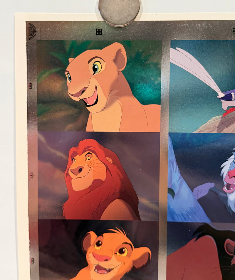 1994 Lion King Series 1 Disney Movie Foil Card Set F1-F9 Uncut Press Sheet of 9