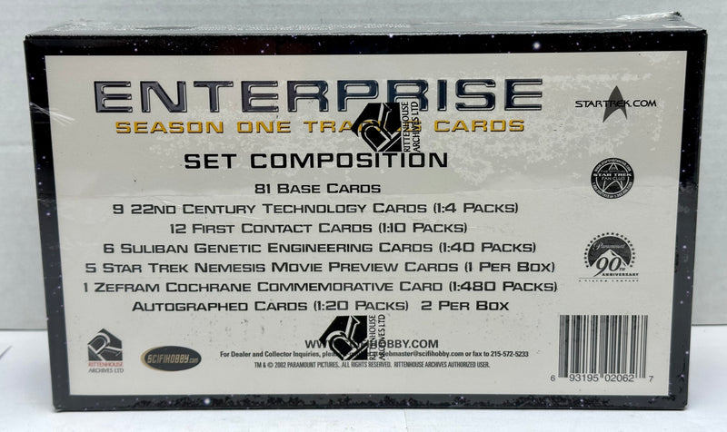 2002 Star Trek Enterprise Season One 1 Trading Card Box 40 packs Rittenhouse   - TvMovieCards.com