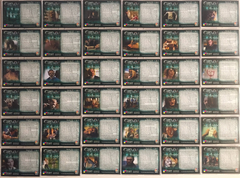 Grimm TV Show Season 2 Base Card Set 72 Cards Breygent 2015   - TvMovieCards.com