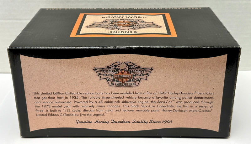 Liberty Classics Harley Davidson 1947 Servi-Car Trike Coin Bank 1:12 Diecast   - TvMovieCards.com