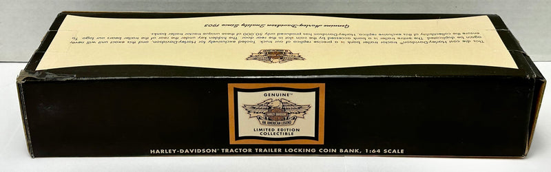 Liberty Classics Harley Davidson Semi Tractor Trailer Locking Coin Bank 1:64 Die - TvMovieCards.com