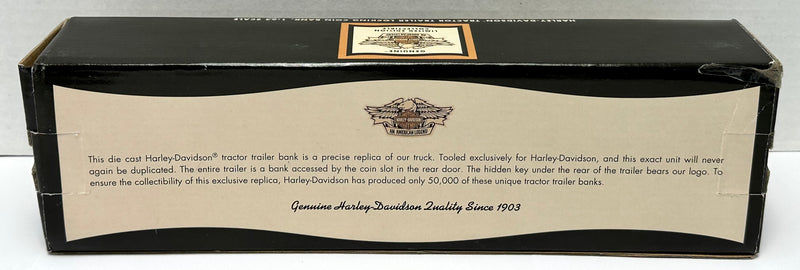 Liberty Classics Harley Davidson Semi Tractor Trailer Locking Coin Bank 1:64 Die - TvMovieCards.com