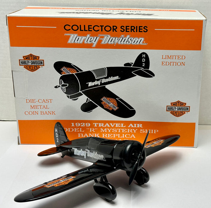 Harley Davidson 1929 Travel Air Model “R” Mystery Ship Plane Bank 1:32 Diecast   - TvMovieCards.com
