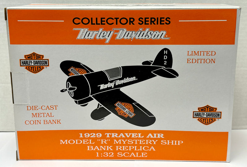 Harley Davidson 1929 Travel Air Model “R” Mystery Ship Plane Bank 1:32 Diecast   - TvMovieCards.com