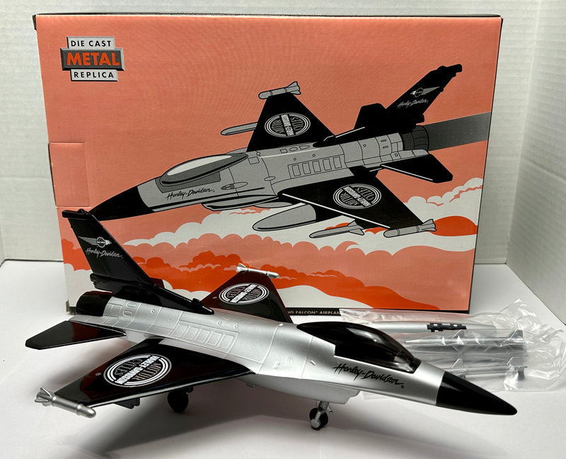Harley Davidson Lockheed F-16 "Fighting Falcon" Airplane Bank Diecast   - TvMovieCards.com