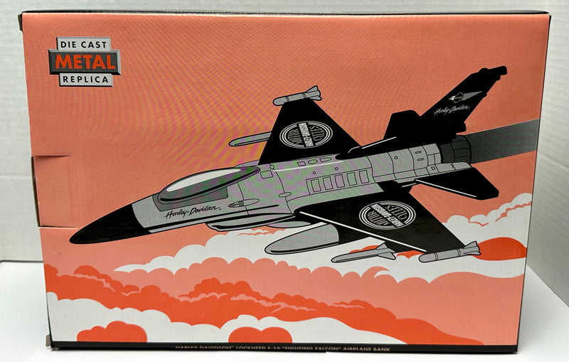 Harley Davidson Lockheed F-16 "Fighting Falcon" Airplane Bank Diecast   - TvMovieCards.com