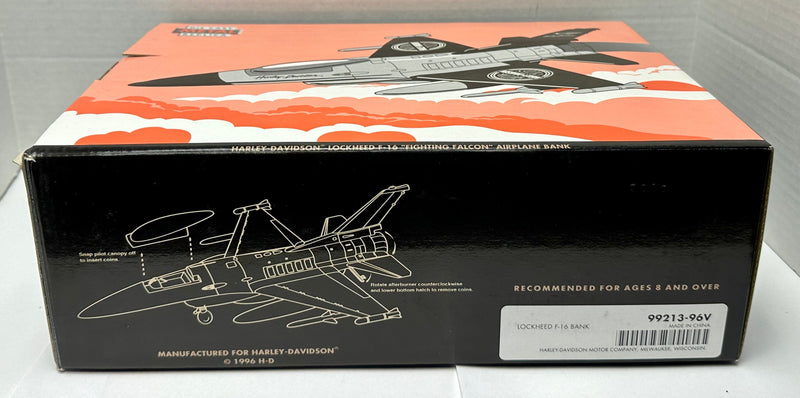 Harley Davidson Lockheed F-16 "Fighting Falcon" Airplane Bank Diecast   - TvMovieCards.com