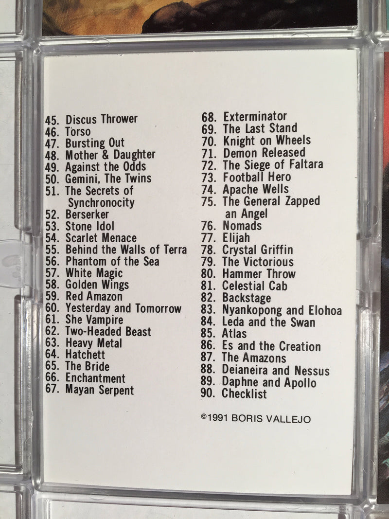Boris Vallejo Series 1 Base Card Set 90 Cards 1991 Comic Images   - TvMovieCards.com