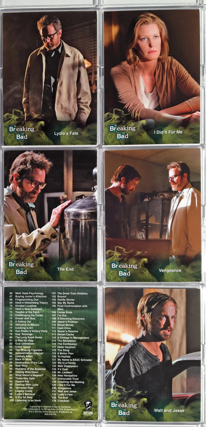 Breaking Bad Seasons 1-5 Base Trading Card Set 134 Cards Cryptozoic 2014   - TvMovieCards.com